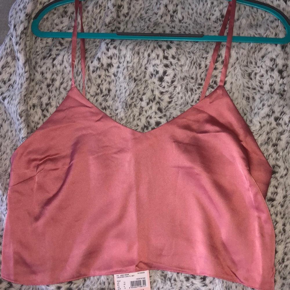 Satin tan top